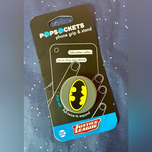 PopSockets Collapsible Grip & Stand Cell Smartphone Tablet Batman Justice League - Picture 1 of 3